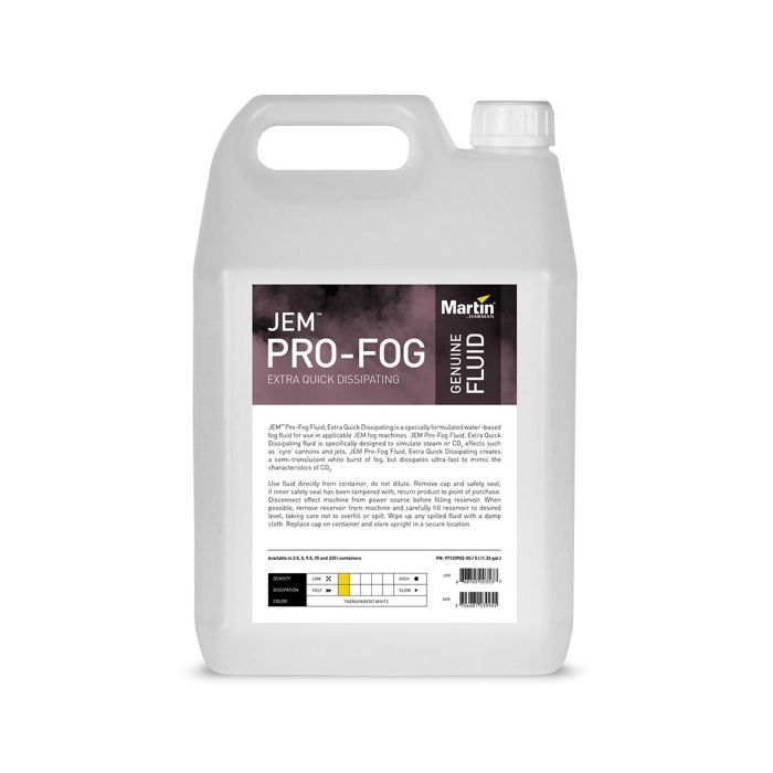 Martin JEM Pro-Fog Fluid, Ex Qck Dissipating, 4x5L