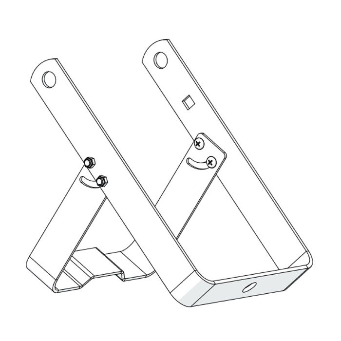 ETC ColorSource PAR jr Yoke w floor stand att, Wht