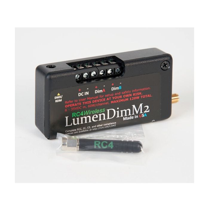 RC4 LumenDimM2, 2-Channel Miniature CRMX Dimmer
