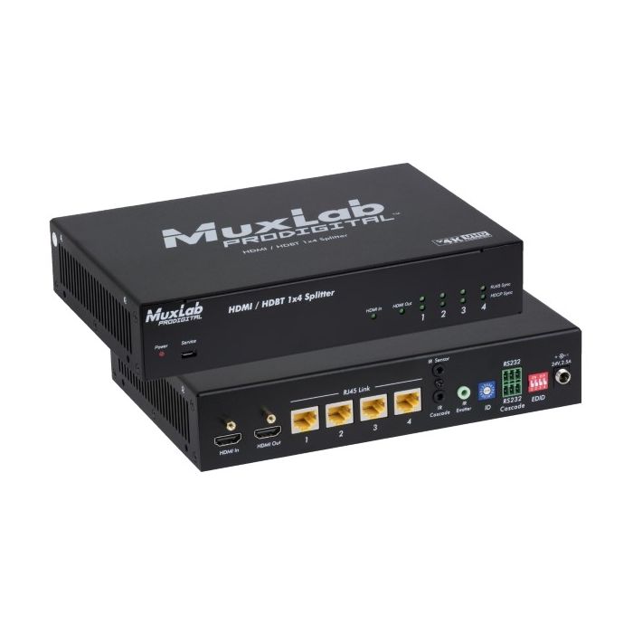 Muxlab HDMI/HDBT 1x4 Splitter, UHD-4K