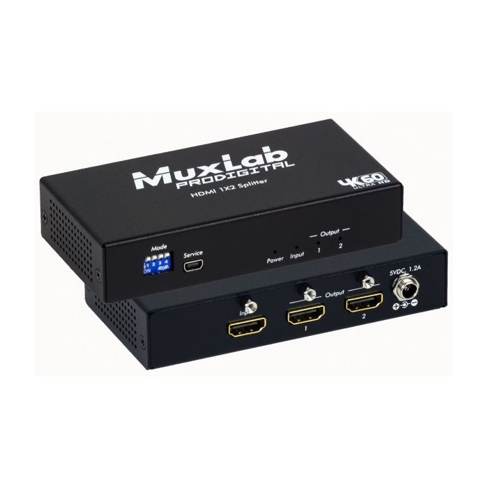Muxlab HDMI 1x2 Splitter, 4K/60
