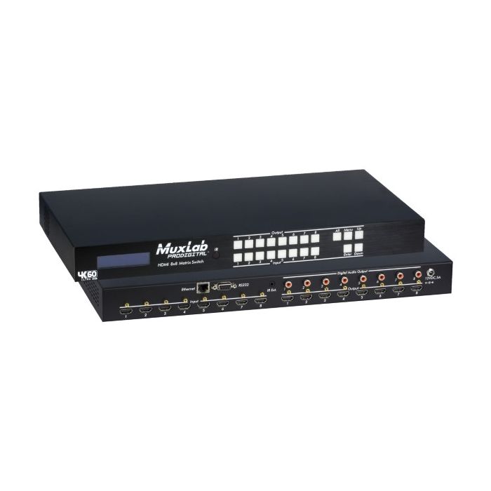 Muxlab HDMI 8x8 Matrix Switch, 4K/60