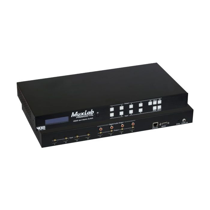 Muxlab HDMI 4x4 Matrix Switch, 4K/60