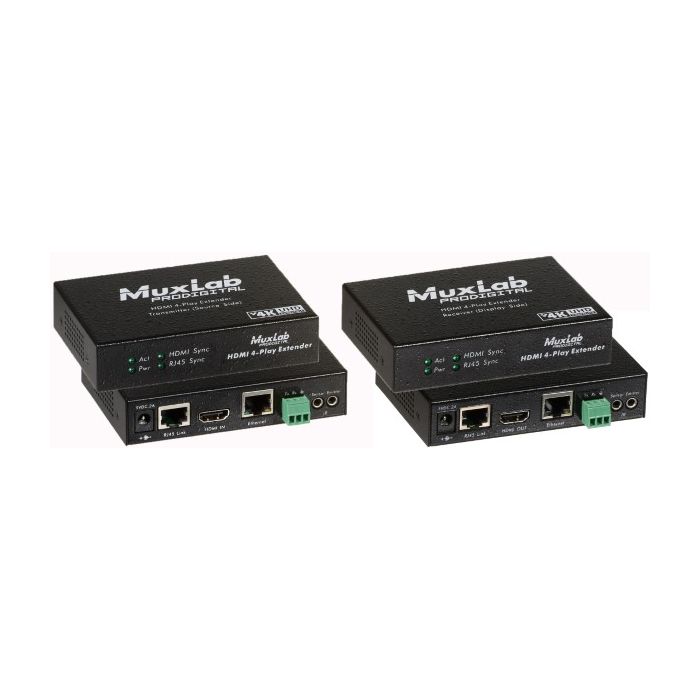 Muxlab HDMI 4-Play Extender Kit, UHD-4K